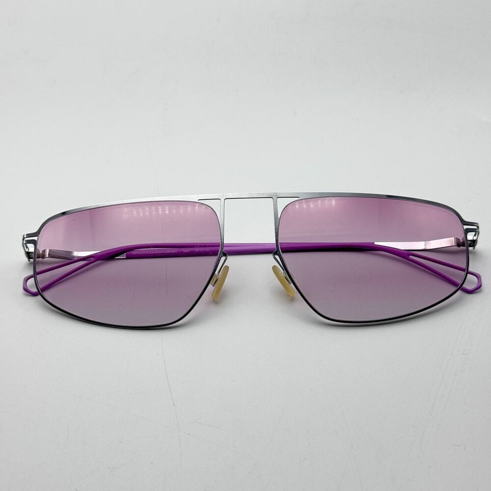 Mykita x Bernard Willhelm Sunglasses NAT C81 Col. 874 Chrome Aviator Frame 57mm